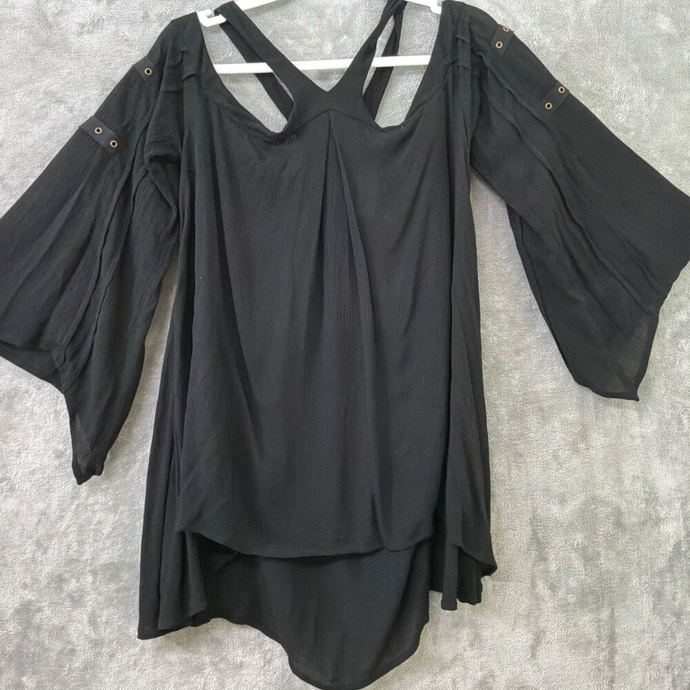 NWT Dark Coquette Whimsy Goth Y2K 90s blouse top women’s S cut outs grommets